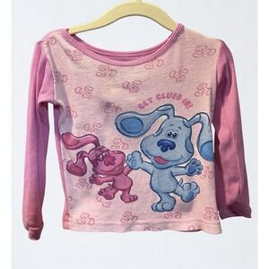 Vintage *Inspired Blue's Clues Pink Long Sleeve Toddler T-Shirt